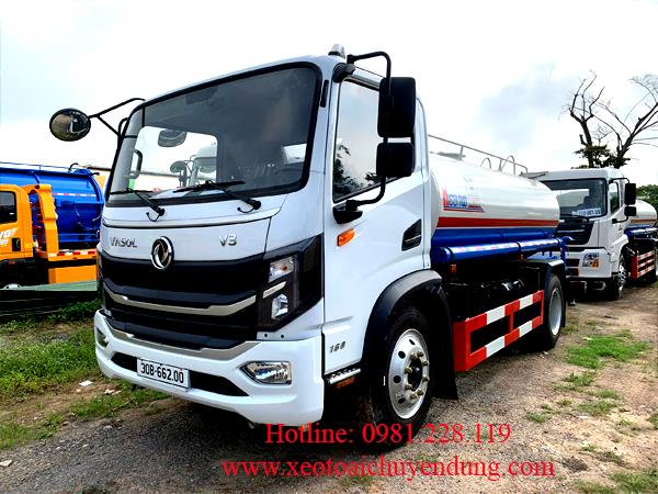Xe Tưới Nước Rửa Đương 7 Khối Dongfeng Hộp Số 2 tầng