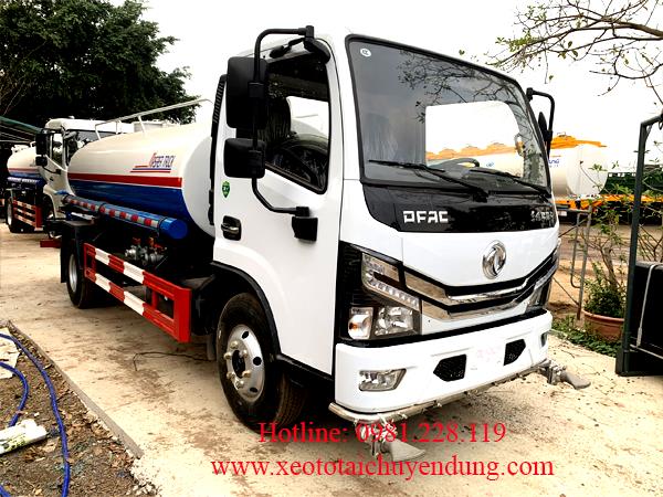 Xe Tưới Nước Rửa Đường 5,4 Khối Dongfeng Nhập Khẩu